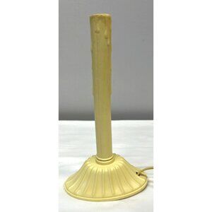 2 Vintage Cream Candle Style Electric Lamp Base